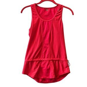 Athleta Red Athletic Tank Top With Zip‎ Pocket